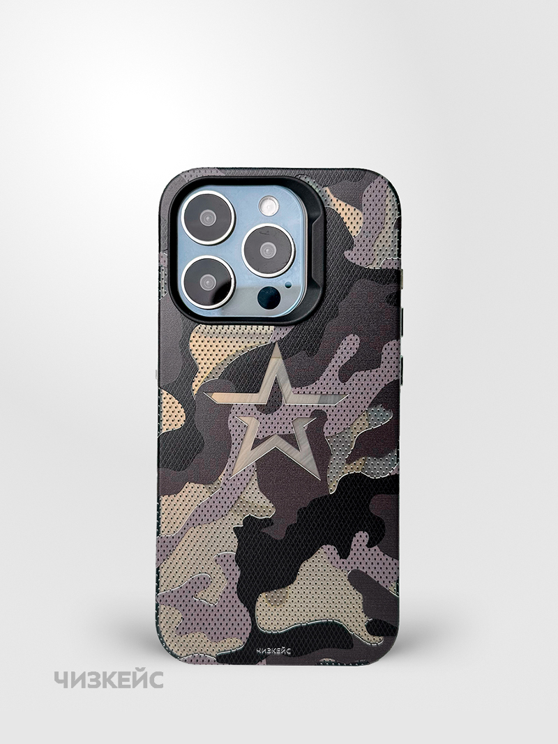 Чехол Чизкейс MagSafe iPhone 14 Pro Звезда1 черный