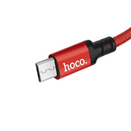 USB-кабель HOCO X14 Micro USB 1 м черный красный
