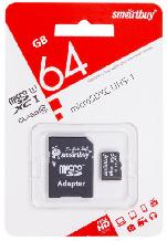 MicroSD SmartBuy LE (Class 10) 64 GB + адаптер