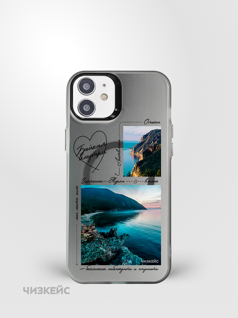 Чехол Чизкейс MagSafe iPhone 11 Байкал место силы черный