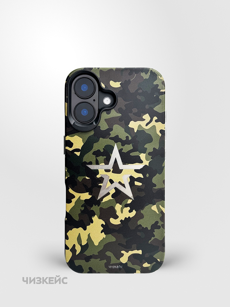 Чехол Чизкейс MagSafe iPhone 16 Звезда2 черный