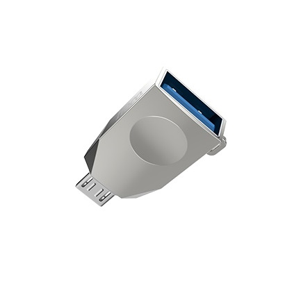 Переходник HOCO UA10 Micro USB/USB-A 2.0 OTG серебро