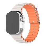 Ремешок Ocean Band Apple Watch 42/44/45/49 мм бежевый/оранжевый