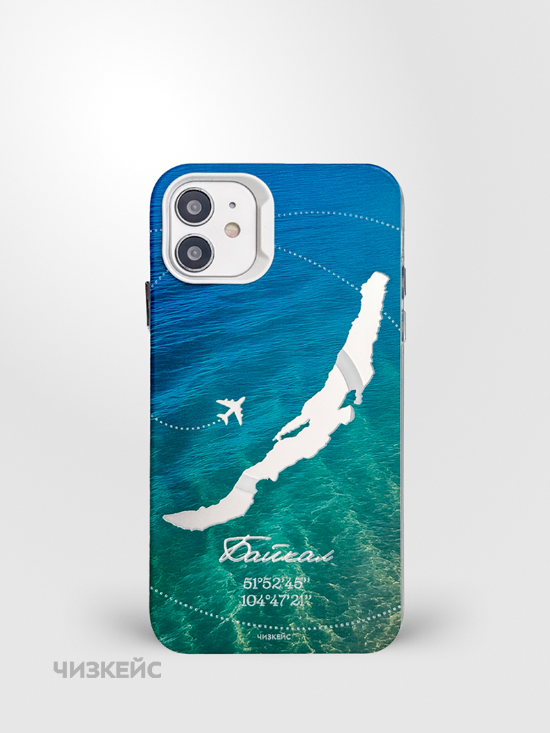 Чехол Чизкейс MagSafe iPhone 11 Байкал лето белый