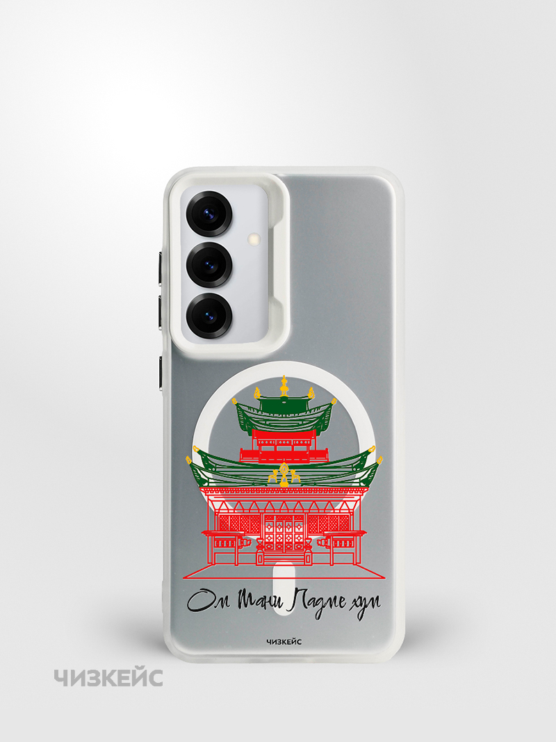 Чехол Чизкейс MagSafe Samsung S25 Дацан белый