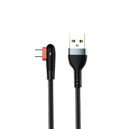 USB-кабель LDNIO LS561 Micro USB (2.4А, угловой) 1 м черный/оранжевый