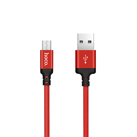 USB-кабель HOCO X14 Micro USB 1 м черный красный