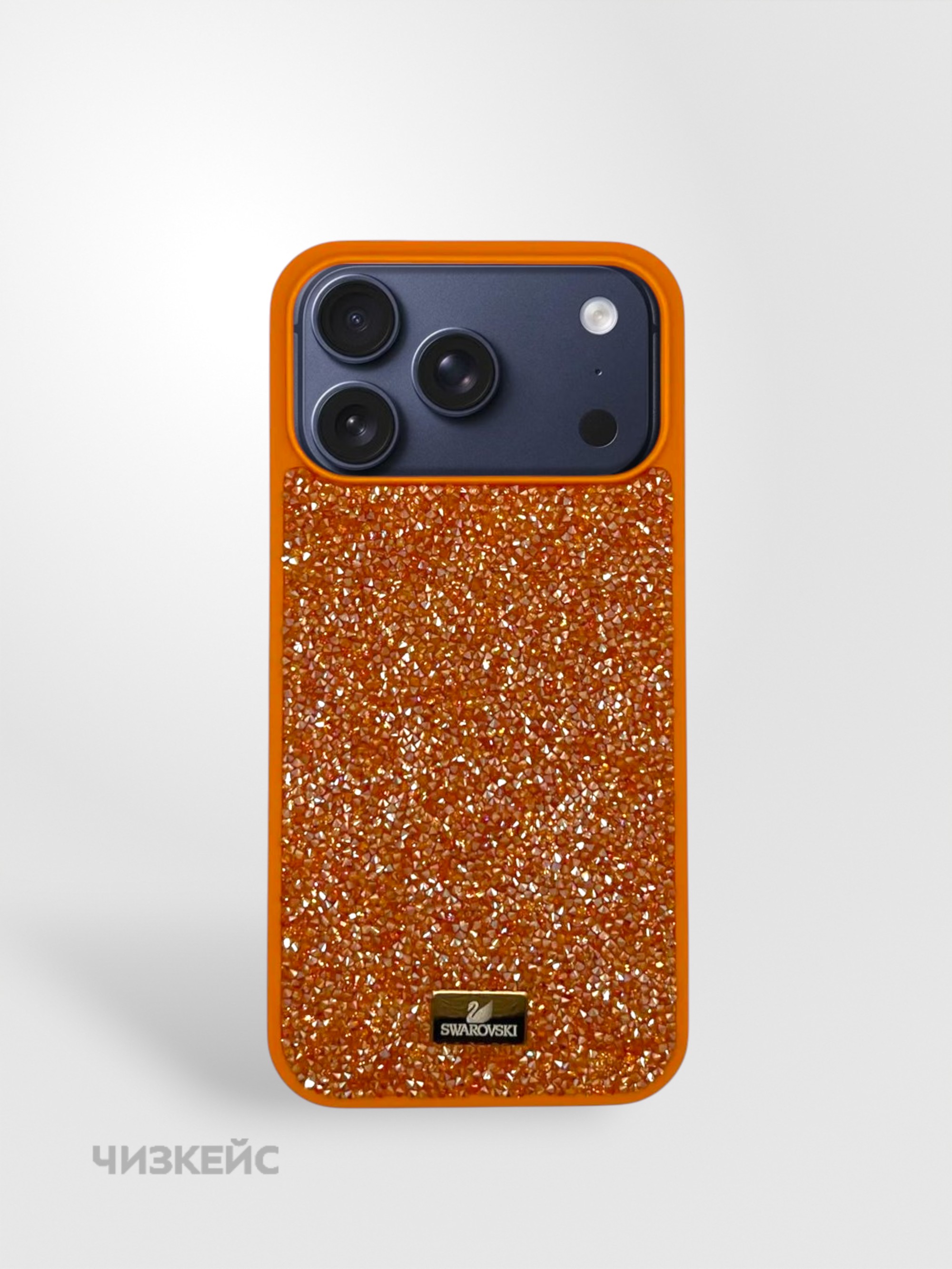 Чехол Swarovski iPhone 17 Pro Max оранжевый