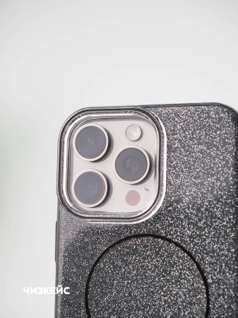 Чехол Крем-сода Magsafe iPhone 16 Pro Max черный
