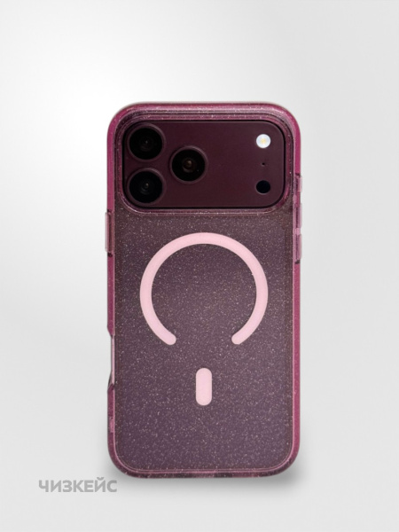 Чехол Звездопад iPhone 17 Pro Max/18 Pro Max MagSafe бордо