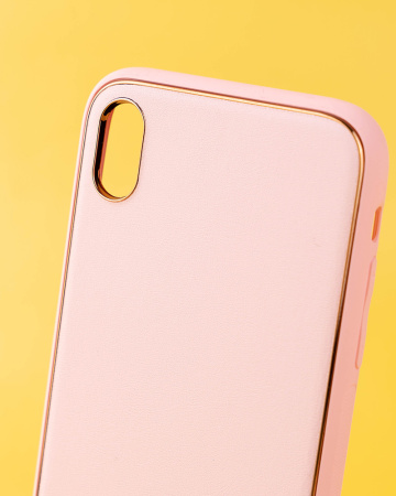 Чехол- накладка Glam iPhone X/XS бледно-розовый