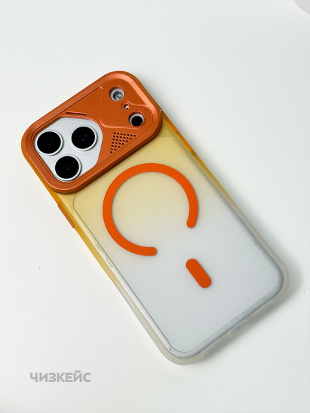 Чехол Марафон iPhone 17 Pro Max/18 Pro Max MagSafe оранжевый