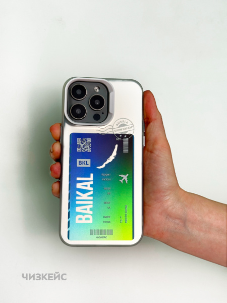 Чехол Чизкейс iPhone 12/iPhone 12 Pro Рейс Байкал белый