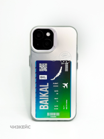 Чехол Чизкейс iPhone 13/iPhone 14 Рейс Байкал белый