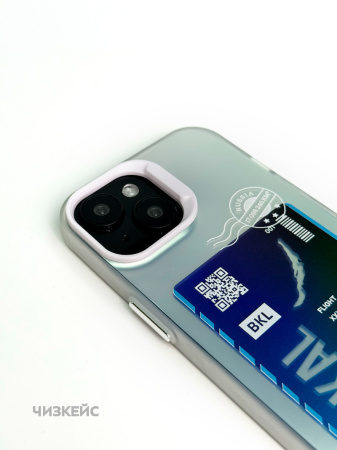 Чехол Чизкейс iPhone 13/iPhone 14 Рейс Байкал белый