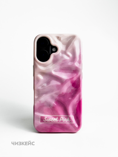 Чехол Карамель iPhone 16 розовый