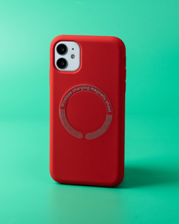 Чехол- накладка Simple Case MagSafe iPhone 14 красный