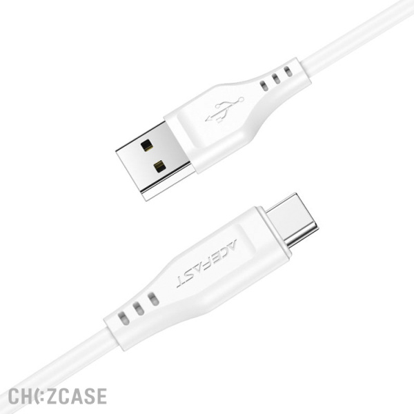 USB-кабель AceFast C3-04 Type-C (3A) 1.2 м белый