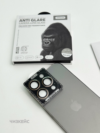 Защита для линзы SUPGLASS iPhone 16 Pro/16 Pro Max розовый