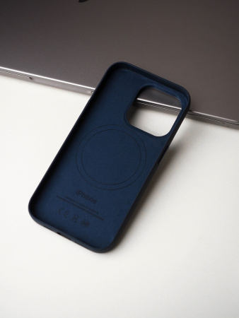 Чехол Apple FineWoven Case MagSafe iPhone 15 Pro темно-синий