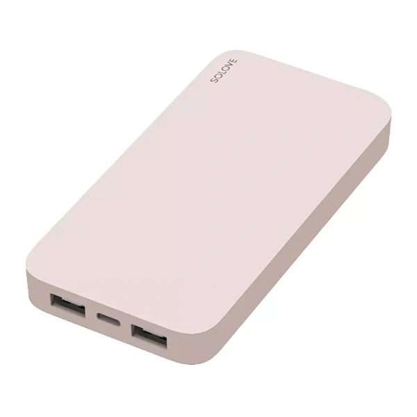 Внешний аккумулятор Xiaomi Solove 20000 mAh 003M (2 USB, 18W, QC3.0) розовый