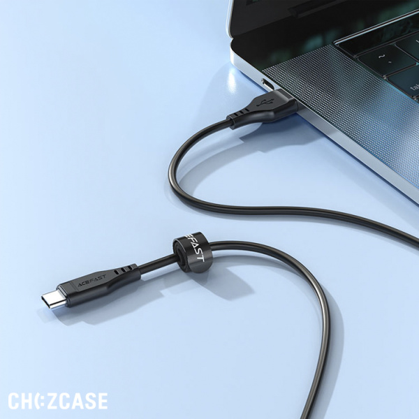 USB-кабель AceFast C3-04 Type-C (3A) 1.2 м черный