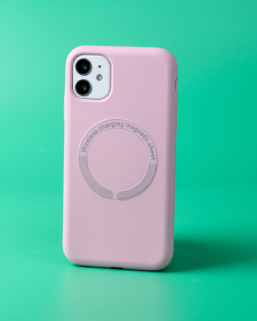 Чехол- накладка Simple Case MagSafe iPhone 14 Pro розовый