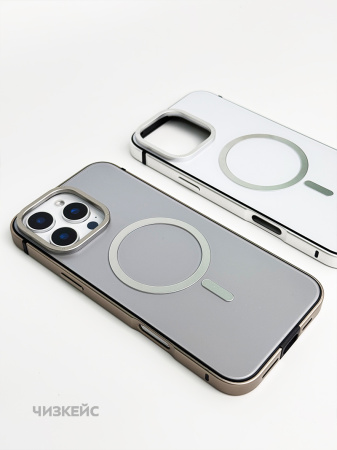 Чехол Хай-тек iPhone 16 Pro Max MagSafe серый