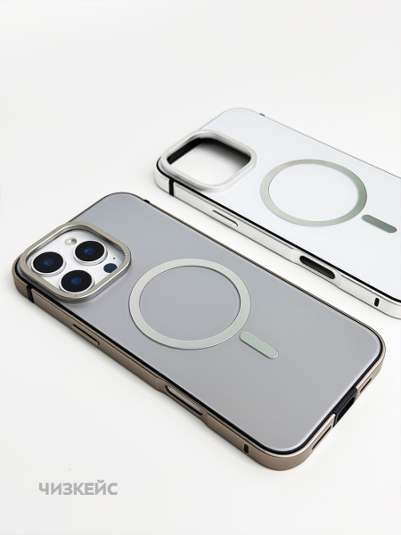 Чехол Хай-тек iPhone 16 Pro Max MagSafe серый