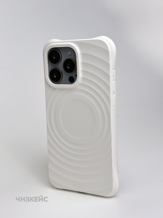 Чехол Волна MagSafe iPhone 15 Pro белый