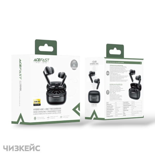 Наушники беспроводные AceFast W5 ANC (Bluetooth 5.4) черный