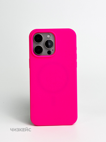 Чехол Палитра MagSafe iPhone 15 Pro ярко-розовый Чехол Палитра MagSafe iPhone 15 Pro ярко-розовый