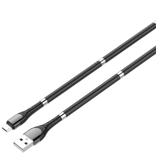 USB-кабель LDNIO LS511 Micro USB (2.4А, Magnetic) 1 м черный
