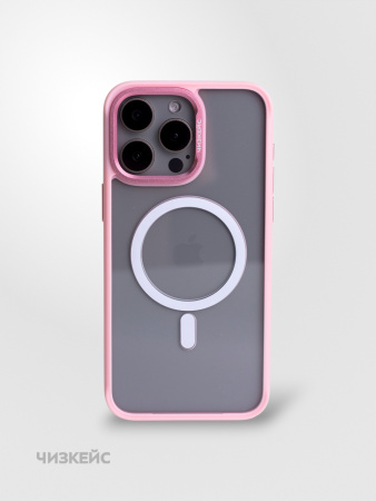 Чехол Отражение iPhone 13/14/15 розовый