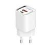 СЗУ-USB LDNIO A2318C (USB-A + USB-C, QC3.0, 20W) + кабель Type-C/Lightning белый