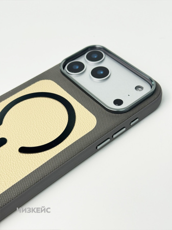 Чехол Ривьера iPhone 16 Pro MagSafe серый