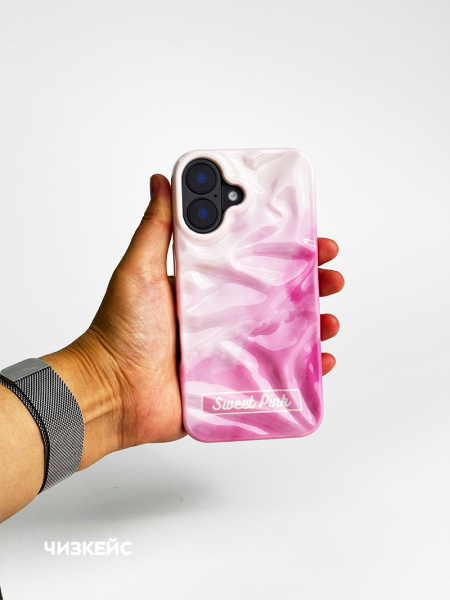 Чехол Карамель iPhone 16 розовый