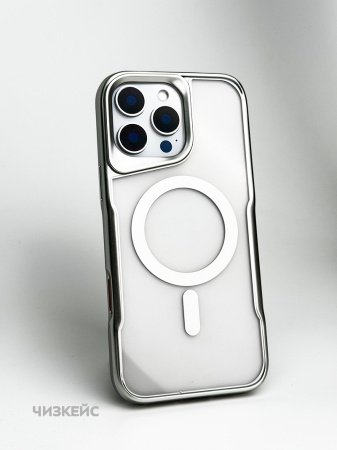 Чехол Эверест MagSafe iPhone 16 Pro Max серебро