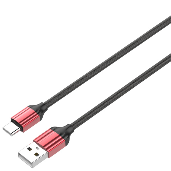 USB-кабель LDNIO LS431 Type-C (2.4А) 1 м красный