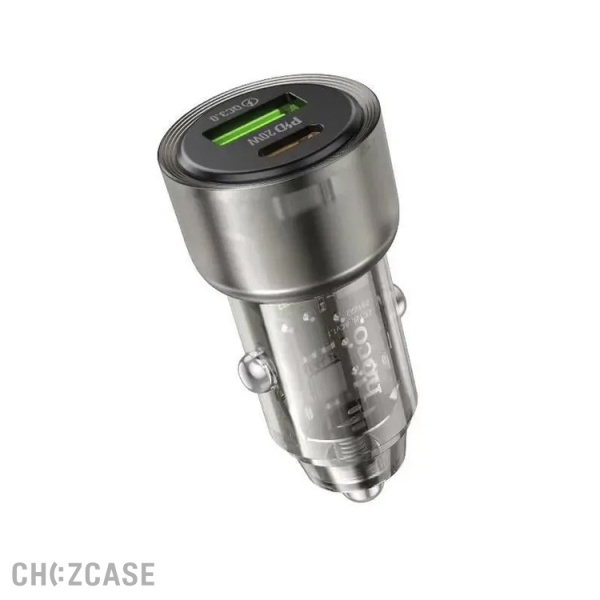 АЗУ-USB HOCO Z52 (1USB-A, 1USB-C, 3.0A, QC3.0, PD 38W) черный