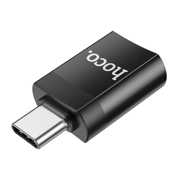 Переходник HOCO UA17 USB-A 3.0/Type-C OTG черный