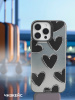 Чехол Чизкейс iPhone 13 Pro Сердце2 черный