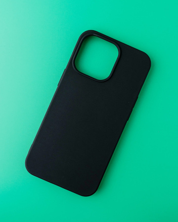 Чехол- накладка MS iPhone 14 Pro Max матовый силикон черный