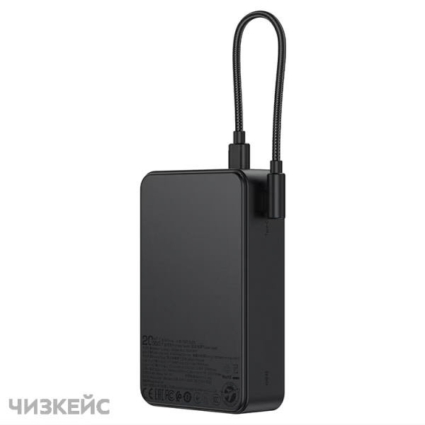 Внешний аккумулятор AceFast M29 20000 mAh (1USB-A, 2USB-C, LED, PD 22.5W) черный
