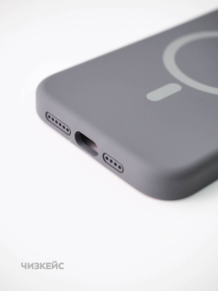 Чехол Сафари Magsafe iPhone 16 Pro серый