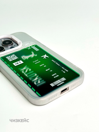 Чехол Чизкейс iPhone 14 Pro Рейс Иркутск белый