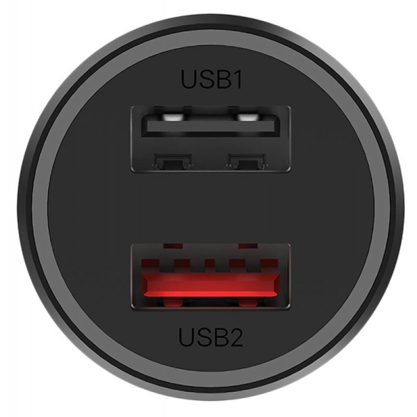 АЗУ-USB Xiaomi Dual-Port Car Charger (CC06ZM) (2USB, 37W, QC 3.0) черный