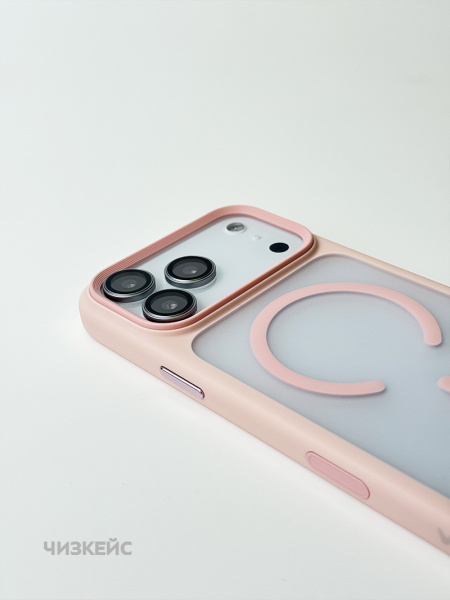 Чехол MOSBROS Comfortable Magsafe iPhone 17 розовый