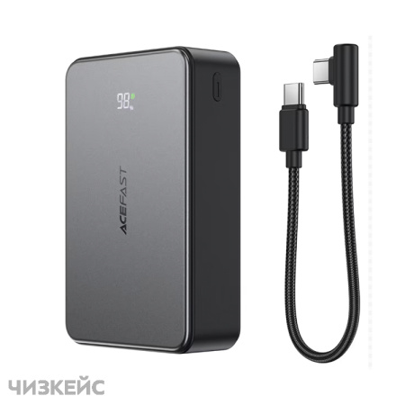 Внешний аккумулятор AceFast M29 20000 mAh (1USB-A, 2USB-C, LED, PD 22.5W) черный