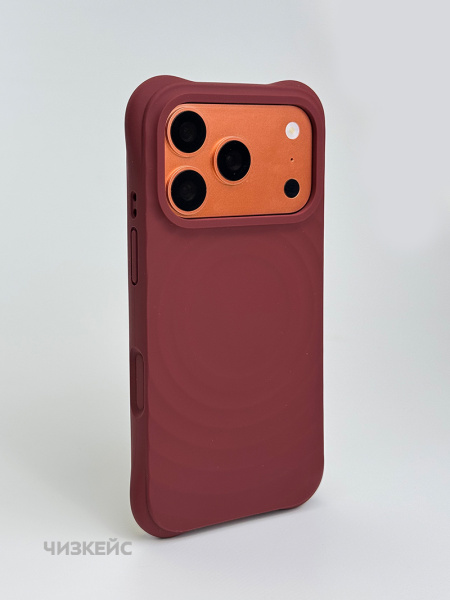 Чехол Волна MagSafe iPhone 17 Pro Max шоколад